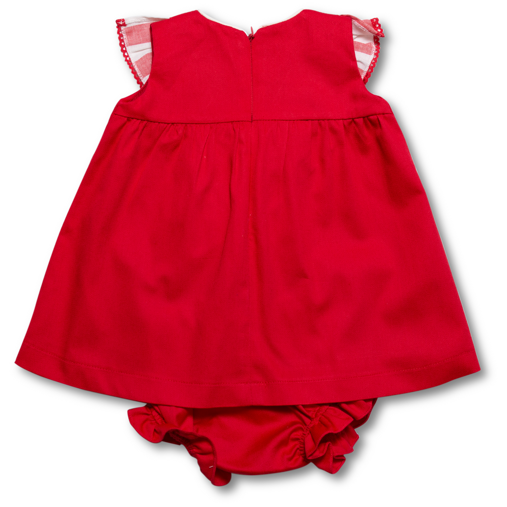 Vestido de piqué canutillo rojo - Micuquet